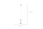 Eglo | Sabinar Metal and Wood Pendant Light | 18 cm | White Eglo | Sabinar Metal and Wood Pendant Light | 18 cm | White