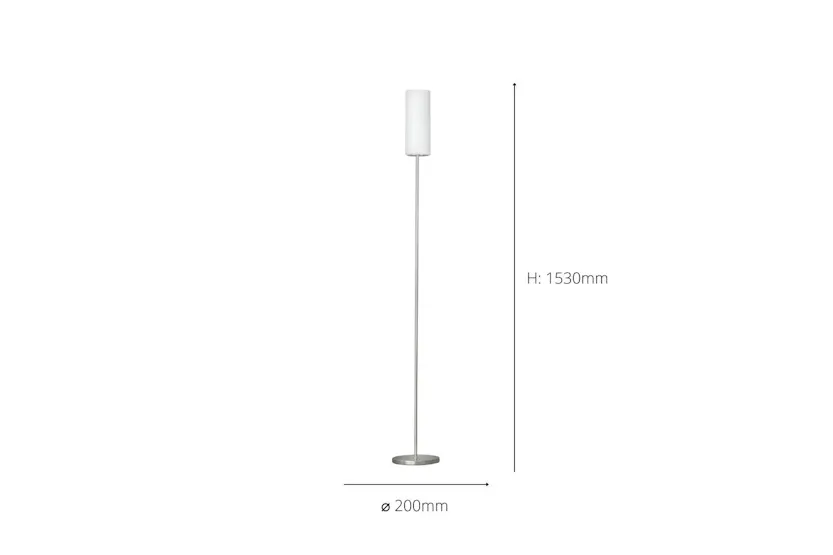 Eglo | Troy 3 Floor Light | Silver/White Eglo | Troy 3 Floor Light | Silver/White