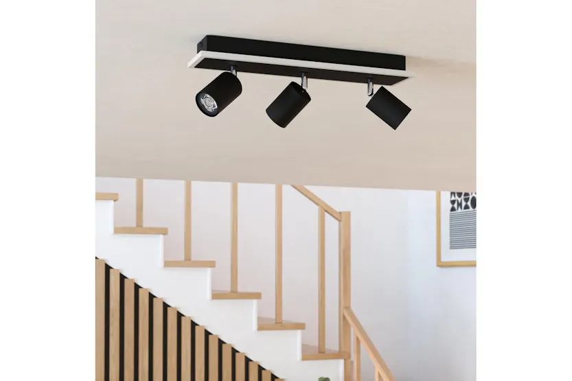 Eglo | Rimbocchi 1 Steel Modern 3-light Spotlight | Black/White Eglo | Rimbocchi 1 Steel Modern 3-light Spotlight | Black/White