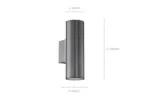 Eglo | Riga 2-light Exterior LED Wall Light | Anthracite Eglo | Riga 2-light Exterior LED Wall Light | Anthracite