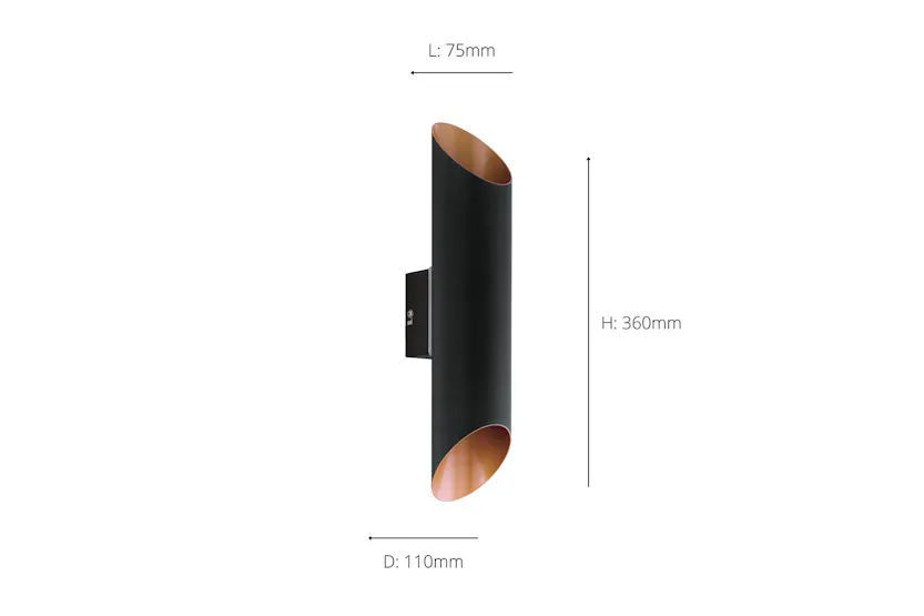 Eglo | Agolada Exterior Wall Light | Copper/Black Eglo | Agolada Exterior Wall Light | Copper/Black