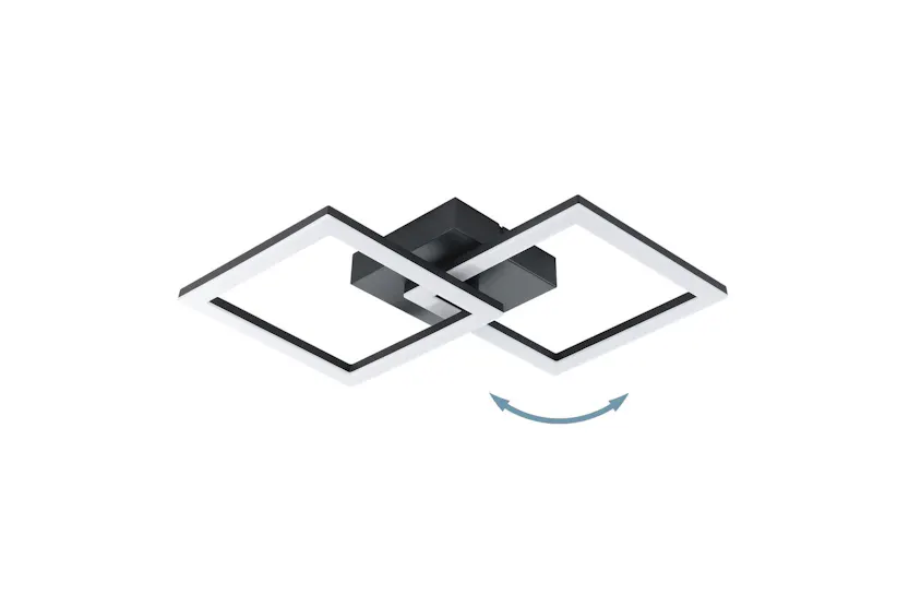Eglo | Essentials Square LED Ceiling Light | Black/White Eglo | Essentials Square LED Ceiling Light | Black/White