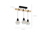 Eglo | Townshend 5 Industrial 3-light Ceiling Pendant | Brown/Black Eglo | Townshend 5 Industrial 3-light Ceiling Pendant | Brown/Black
