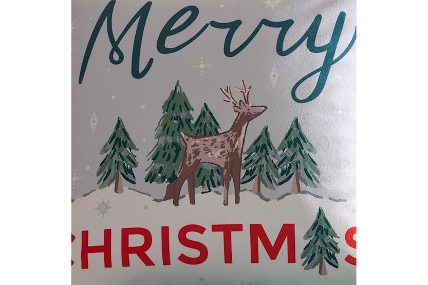 Deer Cushion | Green/Red | 45 x 45 cm Deer Cushion | Green/Red | 45 x 45 cm