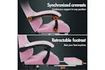 Elfordson Gaming Chair | Pink Fabric Linen High-back | With Massage Lumbar Cushion & Footrest Elfordson Gaming Chair | Pink Fabric Linen High-back | With Massage Lumbar Cushion & Footrest