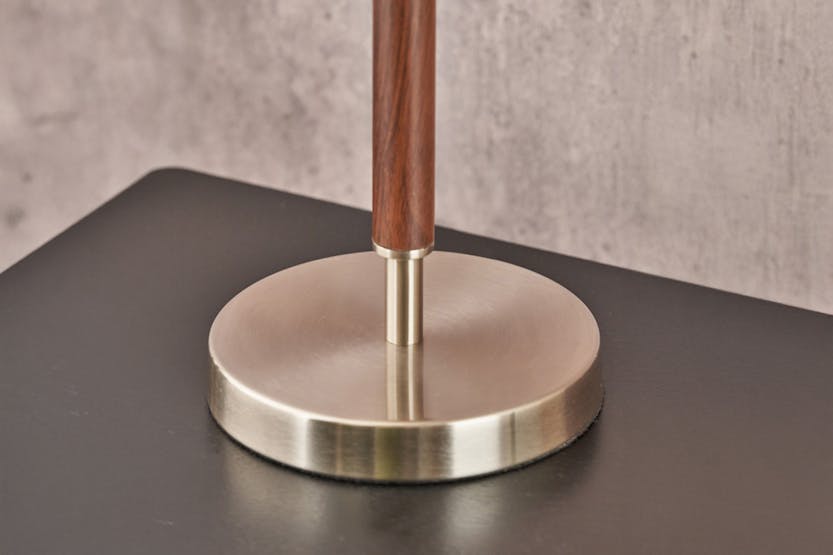 Gianni Table Lamp | Silver/Wood Effect Gianni Table Lamp | Silver/Wood Effect