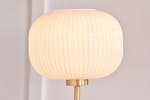 Bella Ribbed Glass Floor Lamp | White/Gold Bella Ribbed Glass Floor Lamp | White/Gold