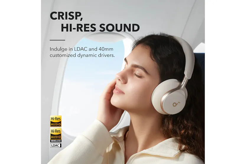 Soundcore Space One Over-Ear Active Noise Cancelling Headphones | White Soundcore Space One Over-Ear Active Noise Cancelling Headphones | White