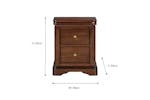Deauville Bedside Locker | 2 Drawer | Brown Deauville Bedside Locker | 2 Drawer | Brown