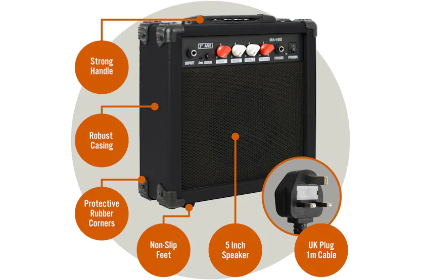 3rd Avenue 15 Watt Electric Guitar Amp 3rd Avenue 15 Watt Electric Guitar Amp