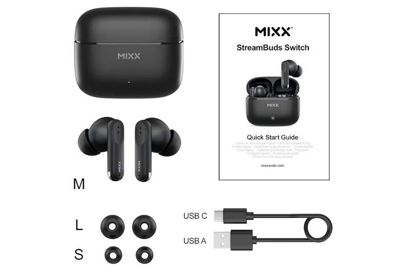 Mixx StreamBuds Switch S7 In-Ear Wireless Earbuds | Black Mixx StreamBuds Switch S7 In-Ear Wireless Earbuds | Black