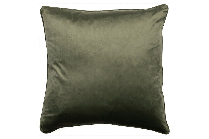 Velvet Piped Cushion | Olive | 43 x 43 cm Velvet Piped Cushion | Olive | 43 x 43 cm