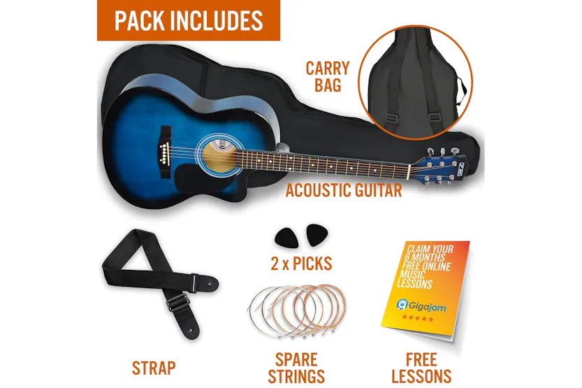3rd Avenue Cutaway Acoustic Guitar Pack - Blueburst 3rd Avenue Cutaway Acoustic Guitar Pack - Blueburst