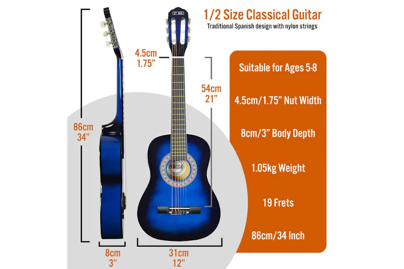 3rd Avenue 12 Size Classical Guitar Pack - Blueburst 3rd Avenue 12 Size Classical Guitar Pack - Blueburst