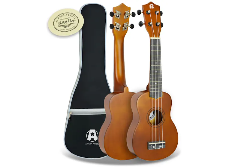 A-star Soprano Ukulele With Bag - Natural A-star Soprano Ukulele With Bag - Natural