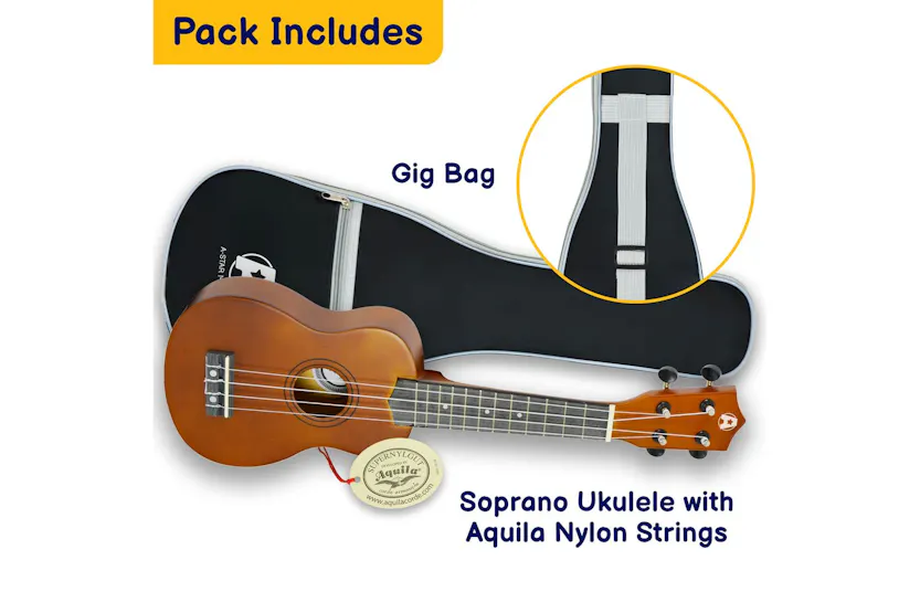 A-star Soprano Ukulele With Bag - Natural A-star Soprano Ukulele With Bag - Natural