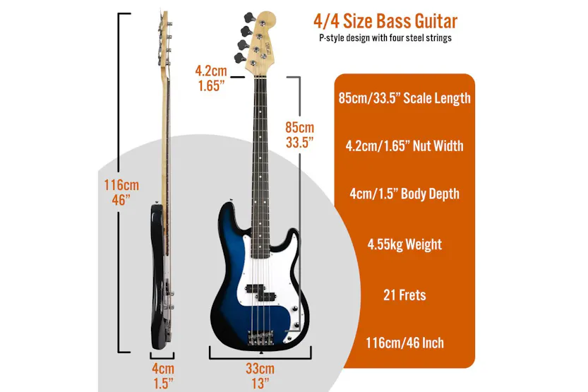 3rd Avenue Bass Guitar Pack - Blueburst 3rd Avenue Bass Guitar Pack - Blueburst