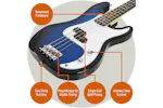 3rd Avenue Bass Guitar Pack - Blueburst 3rd Avenue Bass Guitar Pack - Blueburst