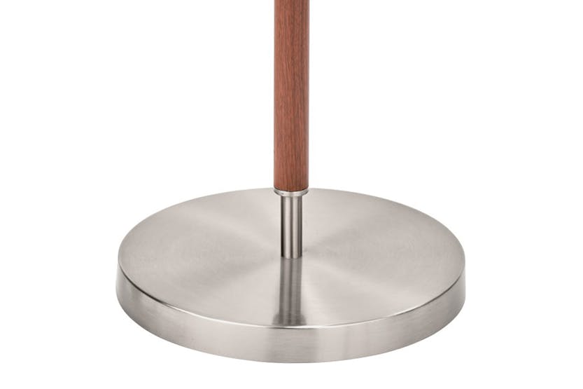 Gianni Floor Lamp | Silver/Wood Effect Gianni Floor Lamp | Silver/Wood Effect