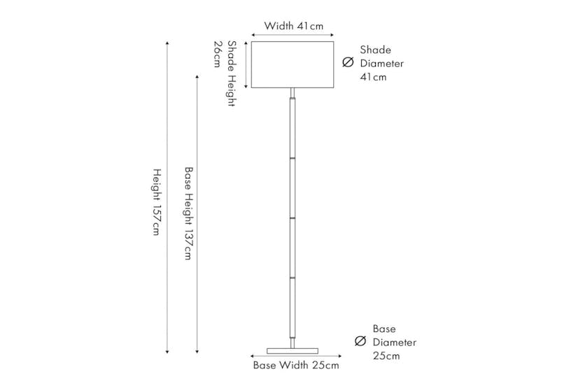 Gianni Floor Lamp | Silver/Wood Effect Gianni Floor Lamp | Silver/Wood Effect