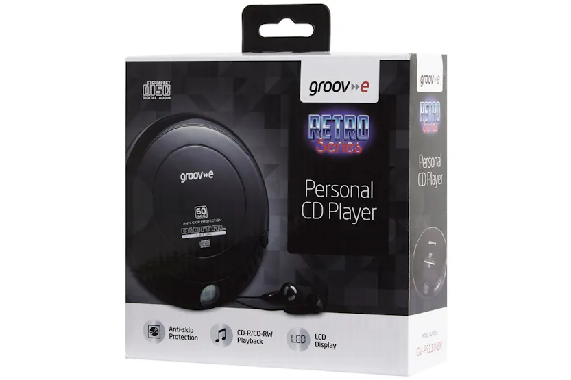 Groove Black Portable Cd Player | Personal Cd Player | Compact Groove Black Portable Cd Player | Personal Cd Player | Compact