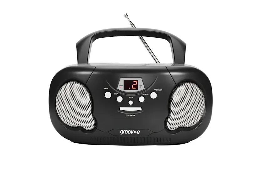 Groove Black Boombox Cd Player | Portable Radio Cd Player Groove Black Boombox Cd Player | Portable Radio Cd Player