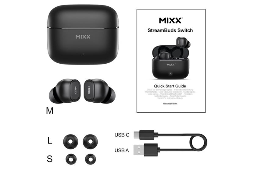 Mixx Streambuds Switch D7 Wireless Earbuds | Black Mixx Streambuds Switch D7 Wireless Earbuds | Black