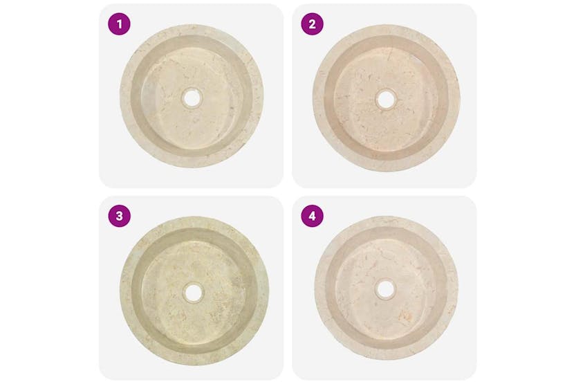 Vidaxl Sink Cream Ø40x15 Cm Marble Vidaxl Sink Cream Ø40x15 Cm Marble