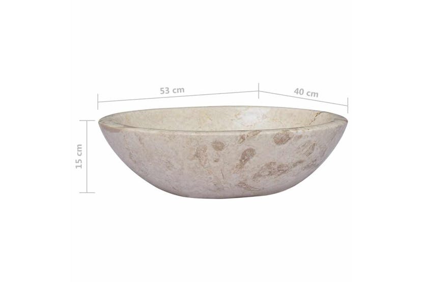 Vidaxl Sink Cream 53x40x15 Cm Marble Vidaxl Sink Cream 53x40x15 Cm Marble