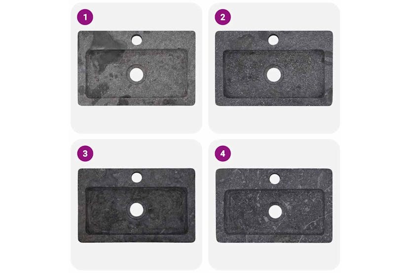 Vidaxl Sink Grey 38x24x6.5 Cm Marble Vidaxl Sink Grey 38x24x6.5 Cm Marble