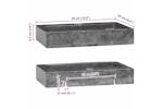 Vidaxl Sink Grey 38x24x6.5 Cm Marble Vidaxl Sink Grey 38x24x6.5 Cm Marble