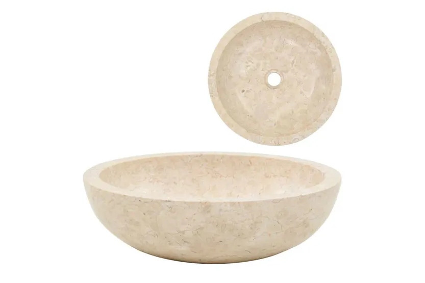 Vidaxl Sink 40x12 Cm Marble Cream Vidaxl Sink 40x12 Cm Marble Cream