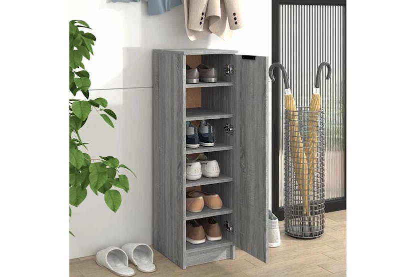 Vidaxl Shoe Cabinet Grey Sonoma 30x35x100 Cm Engineered Wood Vidaxl Shoe Cabinet Grey Sonoma 30x35x100 Cm Engineered Wood