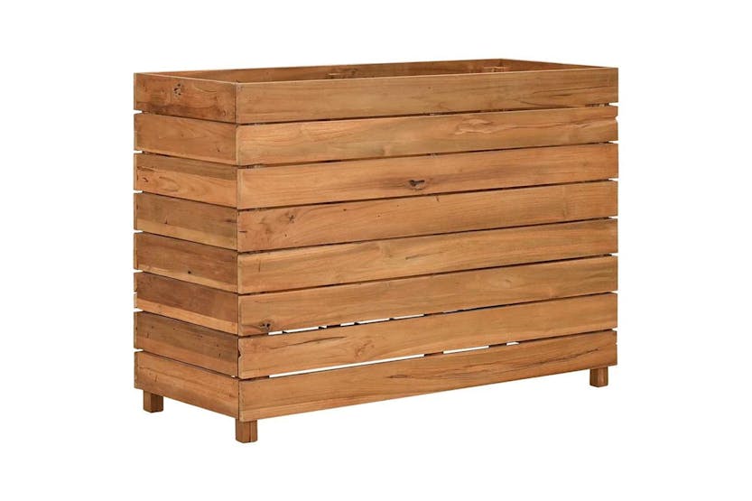 Vidaxl Raised Bed 100x40x72 Cm Recycled Teak Wood And Steel Vidaxl Raised Bed 100x40x72 Cm Recycled Teak Wood And Steel