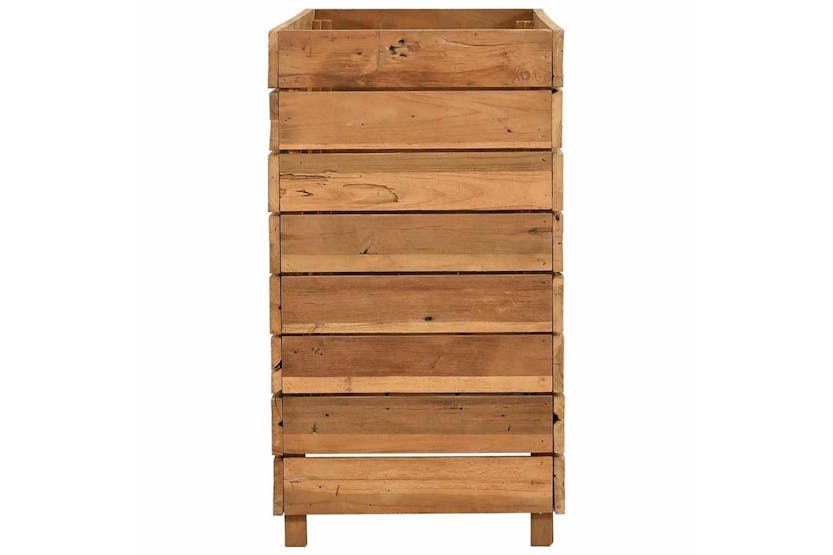 Vidaxl Raised Bed 100x40x72 Cm Recycled Teak Wood And Steel Vidaxl Raised Bed 100x40x72 Cm Recycled Teak Wood And Steel