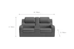 Shobi 2 Seater Sofa | Power Recliner | Console | Heated & Massage Seat | Fabric Shobi 2 Seater Sofa | Power Recliner | Console | Heated & Massage Seat | Fabric
