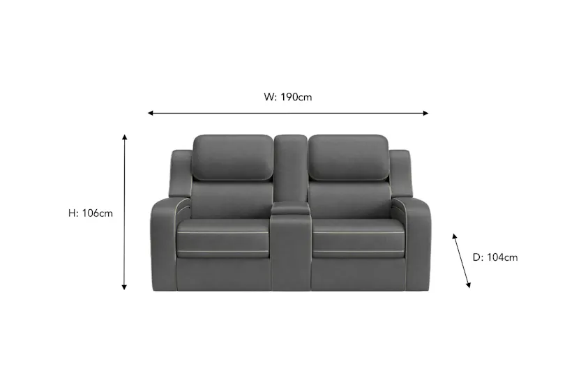 Shobi 2 Seater Sofa | Power Recliner | Console | Heated & Massage Seat | Fabric Shobi 2 Seater Sofa | Power Recliner | Console | Heated & Massage Seat | Fabric