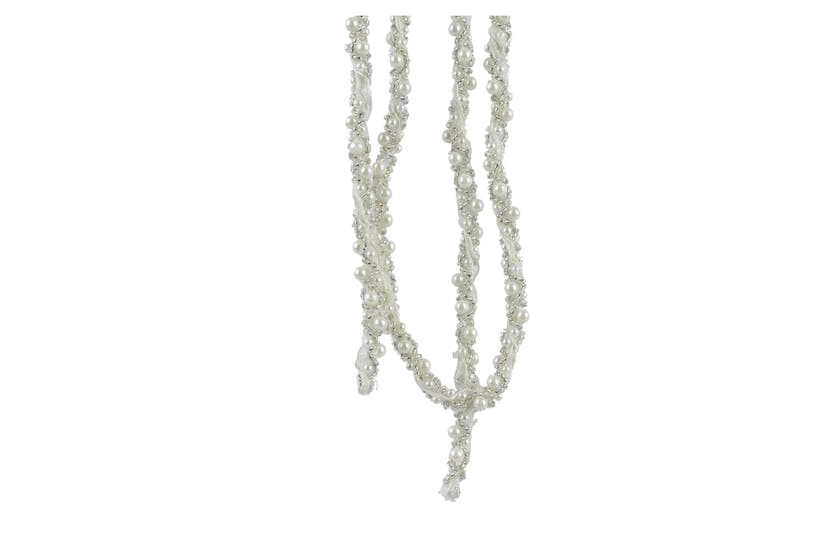 Christmas Decoration | 125cm Pearl Chain | White Christmas Decoration | 125cm Pearl Chain | White