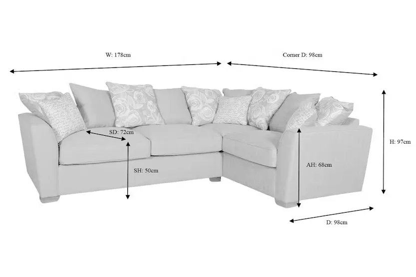 Fantasia Corner Sofa | Small | Grey Fantasia Corner Sofa | Small | Grey