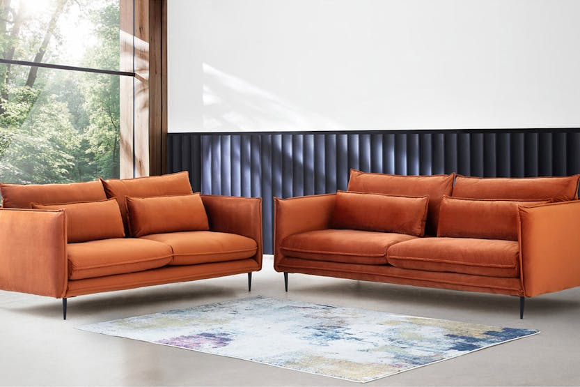 Maeve 3 Seater Sofa | Rust Maeve 3 Seater Sofa | Rust
