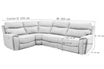 Mila Corner Sofa | Power Recliner | Small | Grey Mila Corner Sofa | Power Recliner | Small | Grey