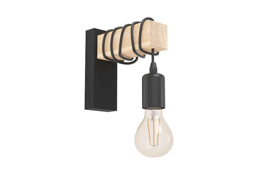 Eglo | Townshend 3 Industrial Wall Light | Brown/Black Eglo | Townshend 3 Industrial Wall Light | Brown/Black
