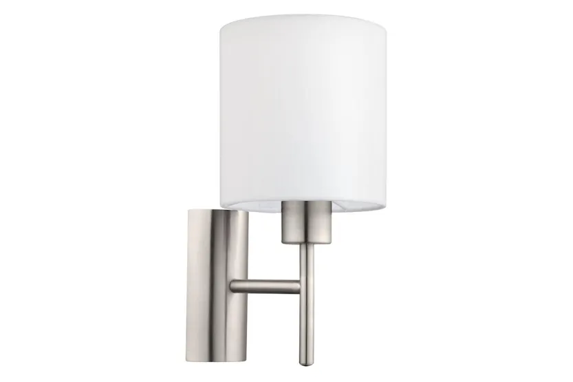 Eglo | Pasteri Wall Light | Nickel/White Eglo | Pasteri Wall Light | Nickel/White