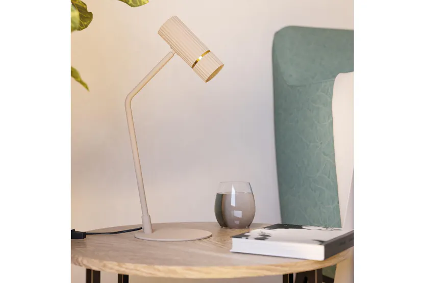 Eglo | Caminia Steel Monochrome Desk Lamp | Sandy Eglo | Caminia Steel Monochrome Desk Lamp | Sandy