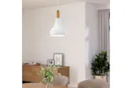 Eglo | Sabinar Metal and Wood Pendant Light | 18 cm | White Eglo | Sabinar Metal and Wood Pendant Light | 18 cm | White
