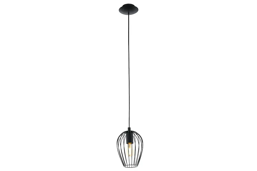Eglo | Newtown Vintage Caged Pendant Light | Black Eglo | Newtown Vintage Caged Pendant Light | Black