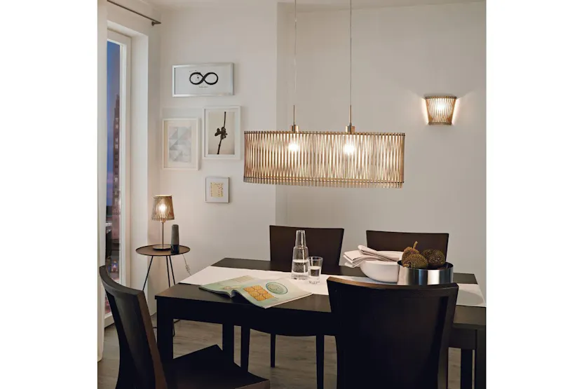 Eglo | Sendero Maple Wood Pendant Light | Silver/Brown Eglo | Sendero Maple Wood Pendant Light | Silver/Brown