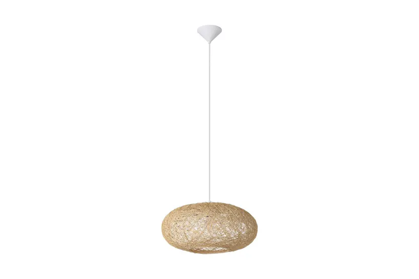 Eglo | Campilo Thread and Plastic Contemporary Pendant Light | White/Beige Eglo | Campilo Thread and Plastic Contemporary Pendant Light | White/Beige