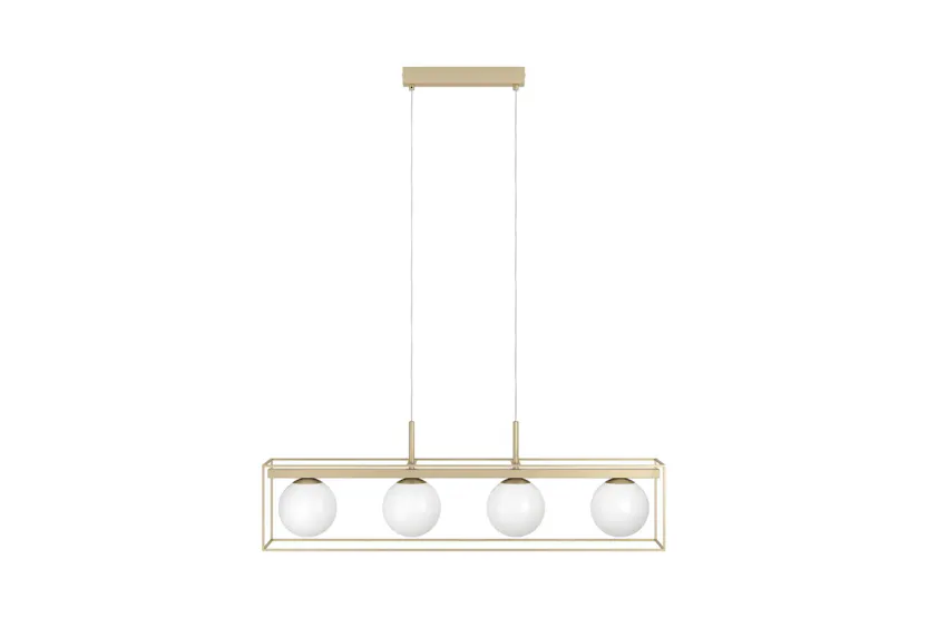 Eglo | Vallaspra Modern 4-light Pendant Light | Gold/White Eglo | Vallaspra Modern 4-light Pendant Light | Gold/White