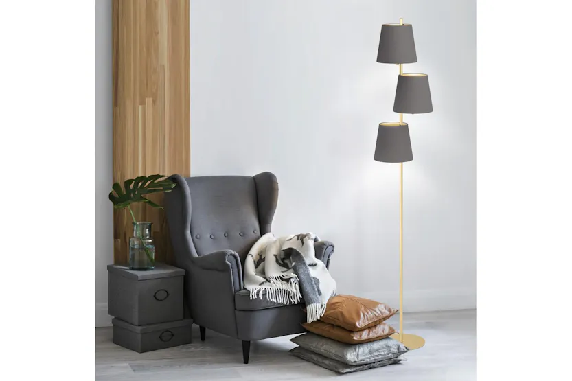 Eglo | Almeida 2 Floor Lamp | Gold/Cappuccino Eglo | Almeida 2 Floor Lamp | Gold/Cappuccino